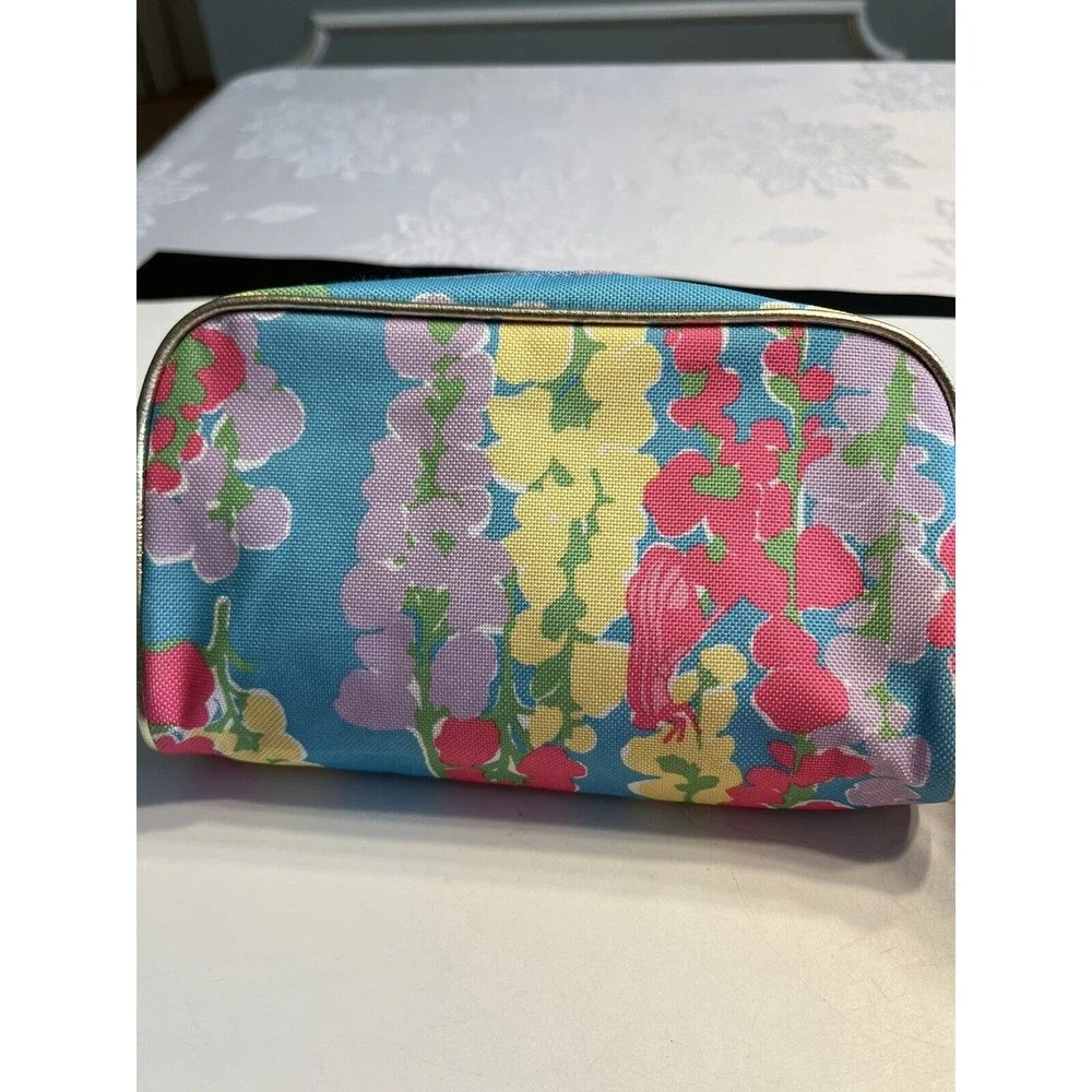 Lilly Pulitzer Estee Lauder Floral Cosmetic Makeup Bag